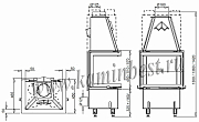 Каминная топка Kobok Corner 3G 55.45.45 SM