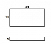 Шамотная плита 500x200x30 мм GR523